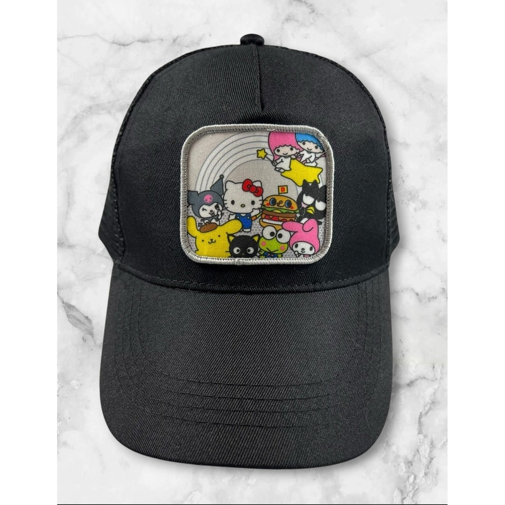 Sanrio‎ Hello Kitty Trucker Hat Kids Black Mesh Snapback Anime My Melody Kawaii